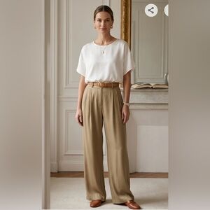 P.A.R.O.S.H Silk Clean Girl Boxy Fit Italian Oversized Minimalist Top Size M